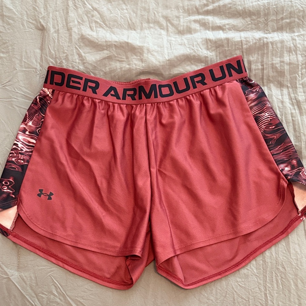 Under Armour Women's Athletic Shorts in Red and Black